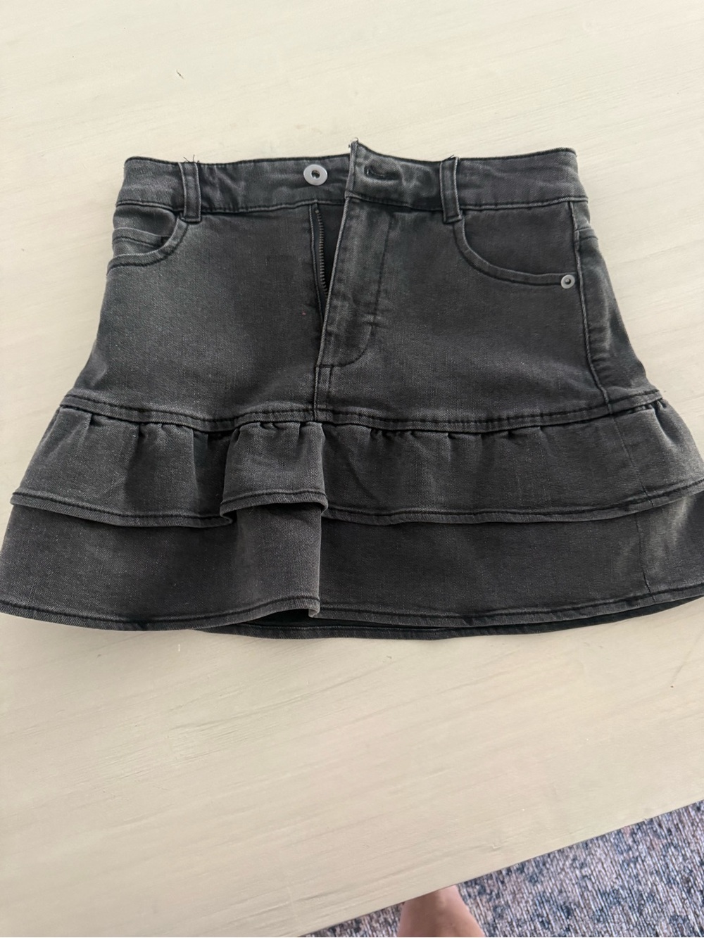 New black denim girls skirt
